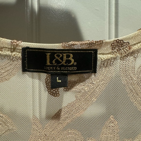 Elegant Cream and Brown Embroidered Kimono - Picture 3 of 3